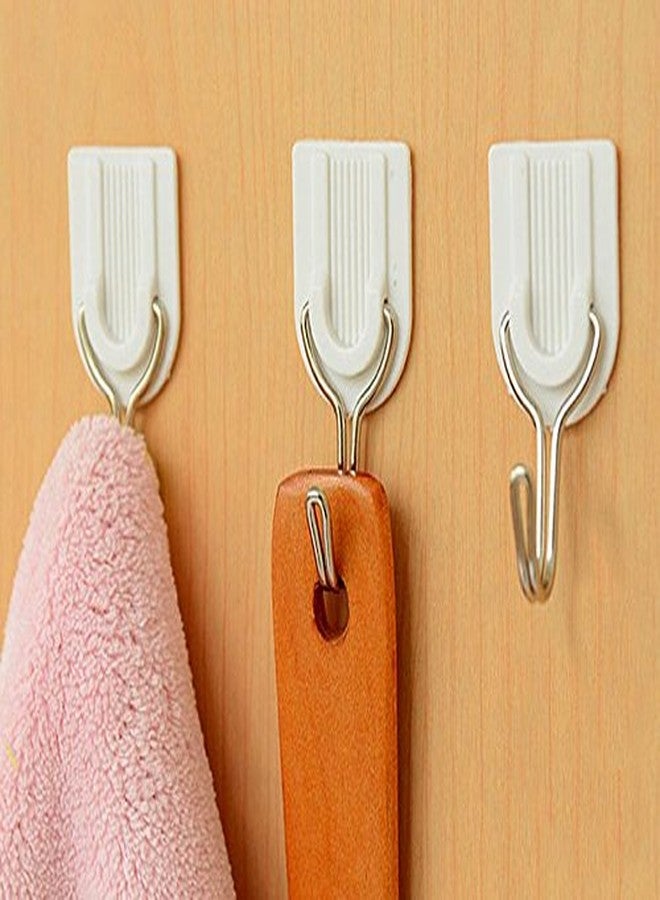 بينديا مجموعة بينديا البيضاء من 12 خطافًا لاصقًا متعدد الاستخدامات لتعليق المناشف على الحائط - Image 1